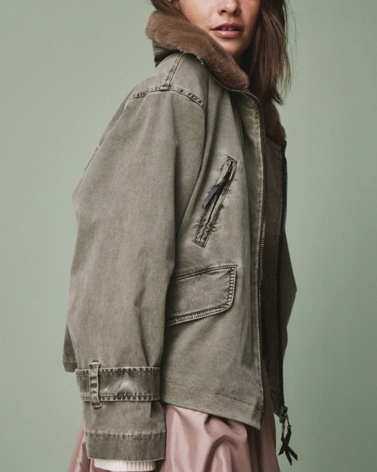 PARKA TYRA KAKI CHOCO ~ BLONDE N°8